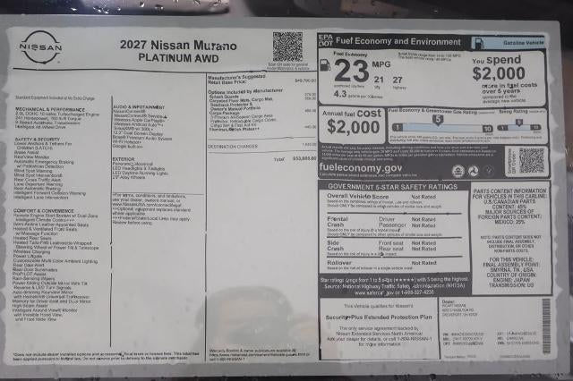 2027 Nissan Murano Platinum