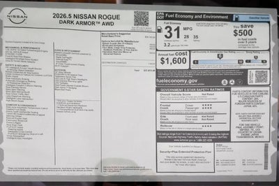 2026 Nissan Rogue Dark Armor