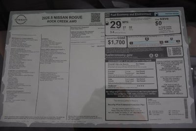 2026 Nissan Rogue Rock Creek