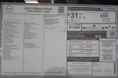 2026 Nissan Rogue Dark Armor