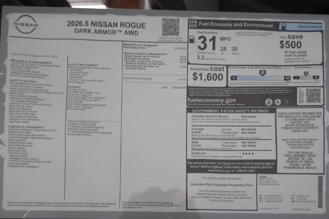 2026 Nissan Rogue Dark Armor