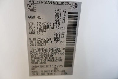 2026 Nissan Pathfinder Platinum