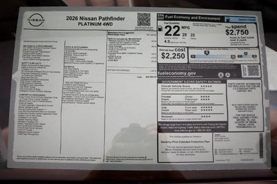 2026 Nissan Pathfinder Platinum