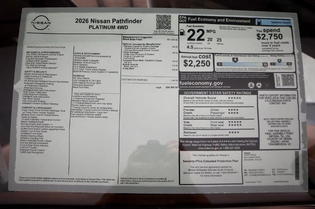 2026 Nissan Pathfinder Platinum