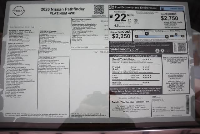 2026 Nissan Pathfinder Platinum