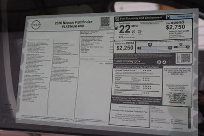 2026 Nissan Pathfinder Platinum