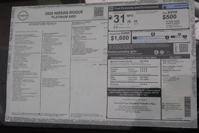2026 Nissan Rogue Platinum