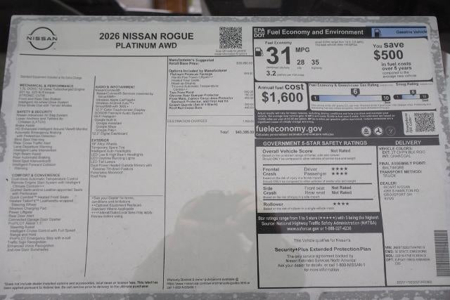 2026 Nissan Rogue Platinum