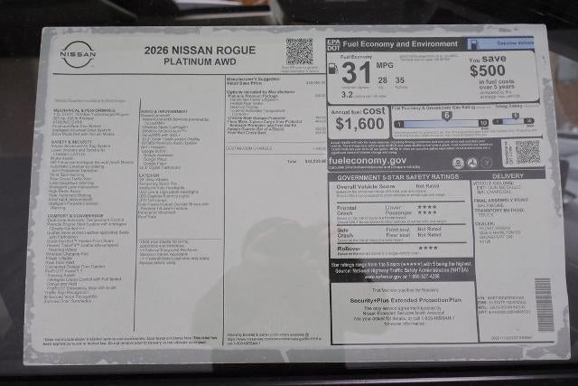 2026 Nissan Rogue Platinum