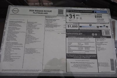2026 Nissan Rogue Platinum