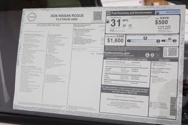 2026 Nissan Rogue Platinum