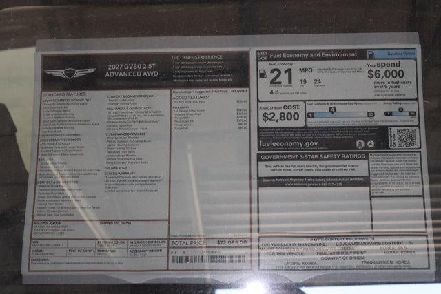2027 Genesis GV80 2.5T Advanced