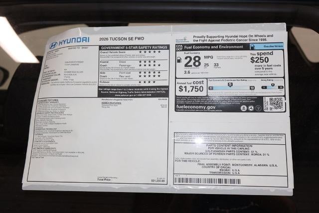 2026 Hyundai TUCSON SE FWD