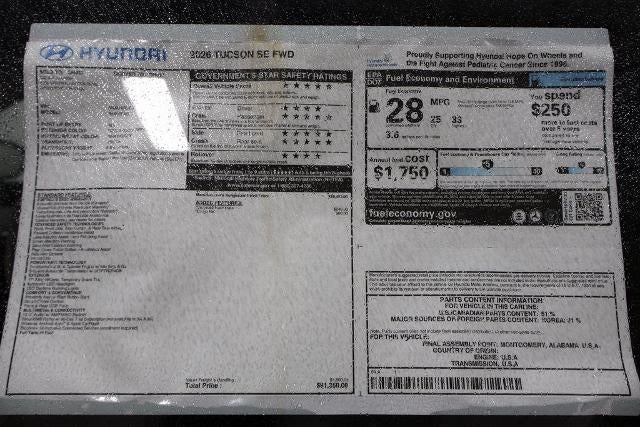 2026 Hyundai TUCSON SE FWD