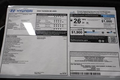 2026 Hyundai TUCSON SE AWD