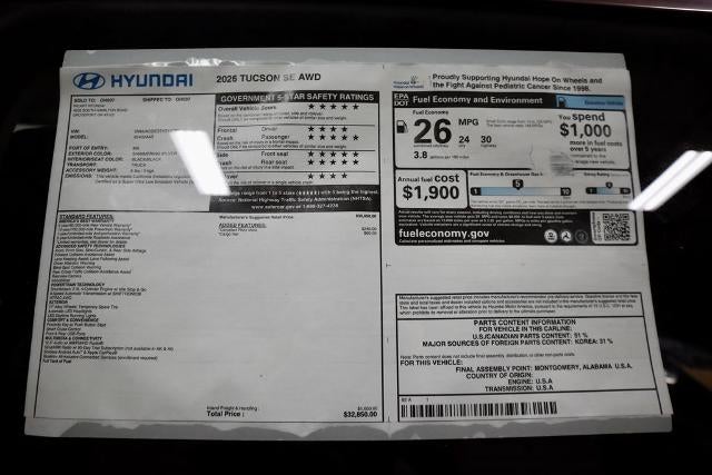 2026 Hyundai TUCSON SE AWD