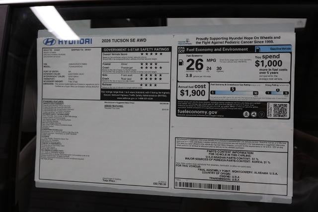 2026 Hyundai TUCSON SE AWD