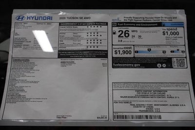 2026 Hyundai TUCSON SE AWD