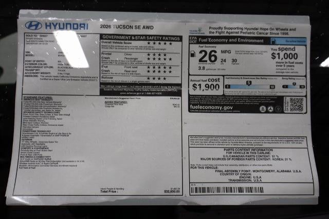 2026 Hyundai TUCSON SE AWD