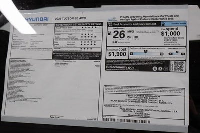 2026 Hyundai TUCSON SE AWD