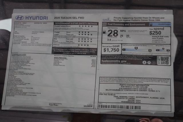 2026 Hyundai TUCSON SEL FWD