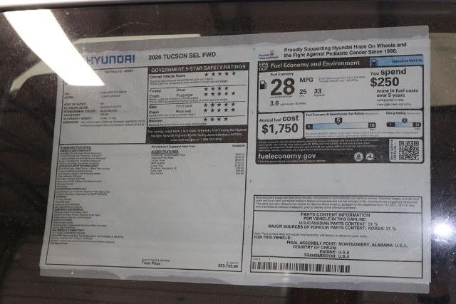 2026 Hyundai TUCSON SEL FWD