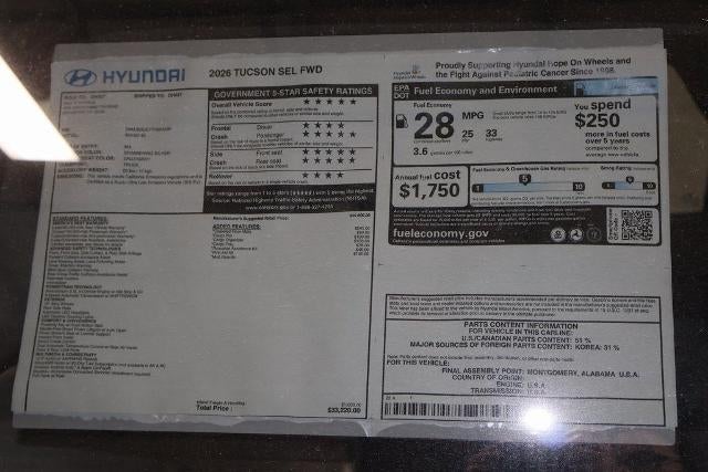 2026 Hyundai TUCSON SEL FWD