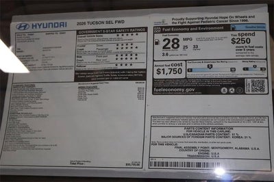 2026 Hyundai TUCSON SEL FWD