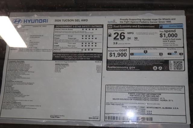 2026 Hyundai TUCSON SEL AWD