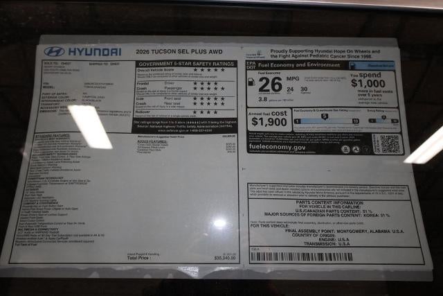 2026 Hyundai TUCSON SEL AWD