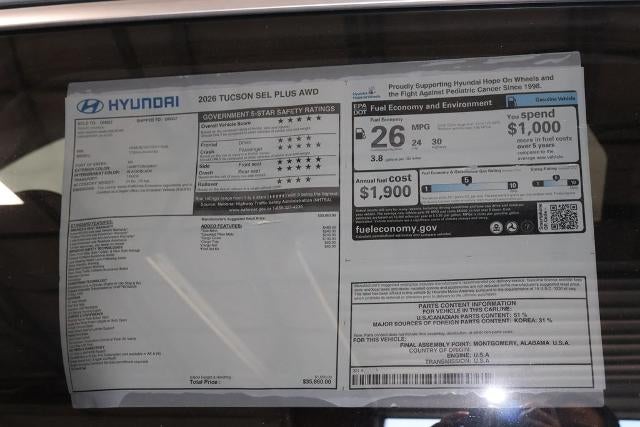 2026 Hyundai TUCSON SEL Plus AWD