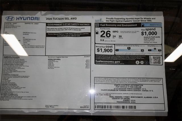 2026 Hyundai TUCSON SEL AWD