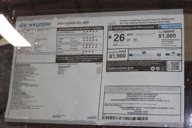 2026 Hyundai TUCSON SEL AWD