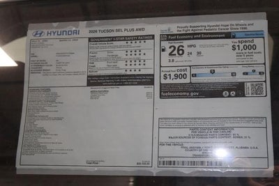 2026 Hyundai TUCSON SEL AWD