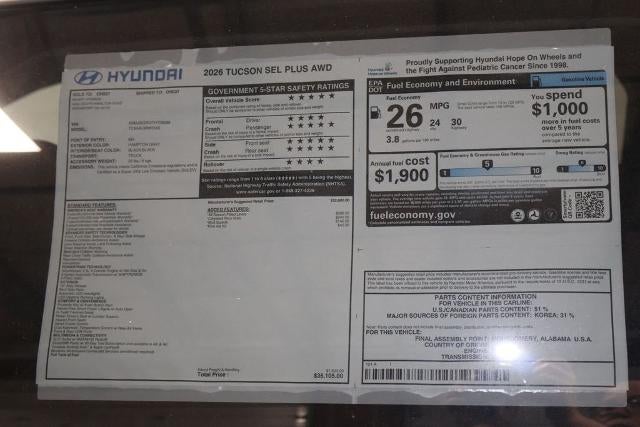 2026 Hyundai TUCSON SEL AWD