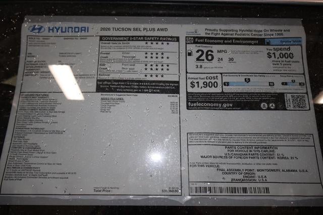 2026 Hyundai TUCSON SEL Plus AWD