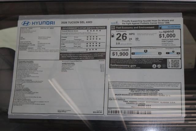 2026 Hyundai TUCSON SEL AWD