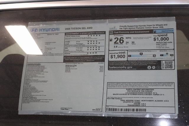 2026 Hyundai TUCSON SEL AWD