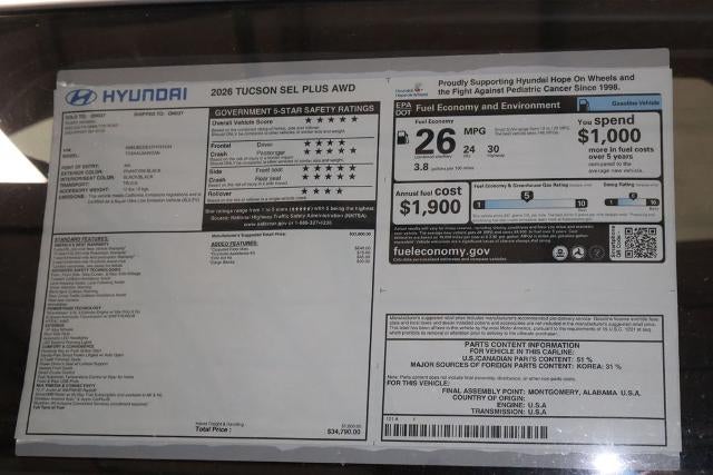 2026 Hyundai TUCSON SEL Plus AWD