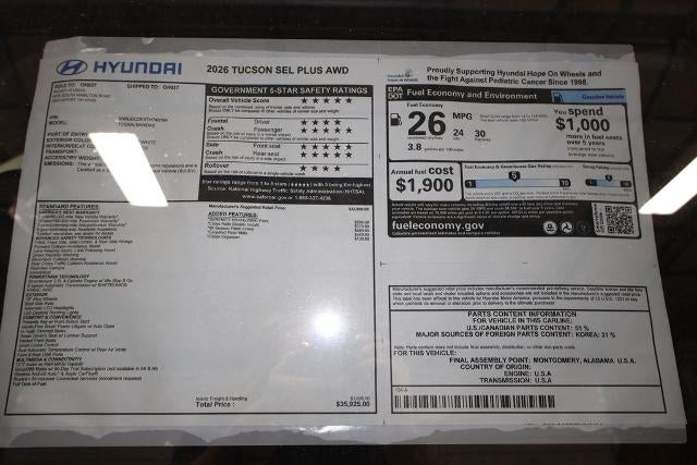 2026 Hyundai TUCSON SEL Plus AWD