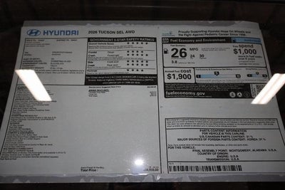 2026 Hyundai TUCSON SEL AWD