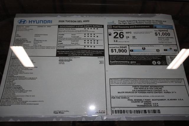 2026 Hyundai TUCSON SEL AWD