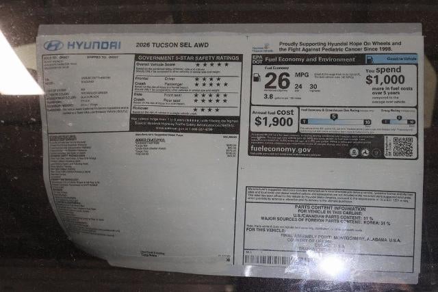 2026 Hyundai TUCSON SEL AWD