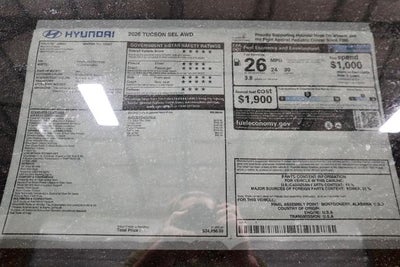 2026 Hyundai TUCSON SEL AWD