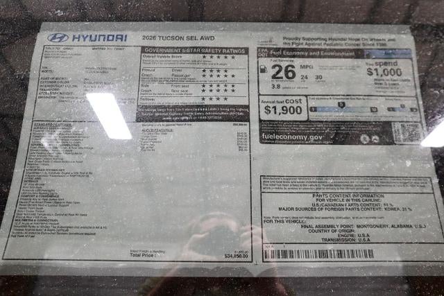 2026 Hyundai TUCSON SEL AWD
