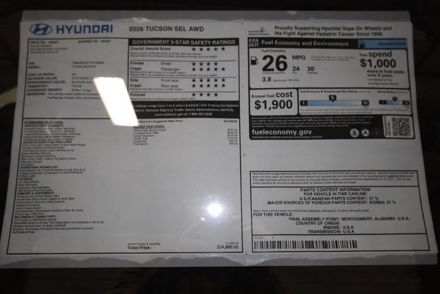 2026 Hyundai TUCSON SEL AWD