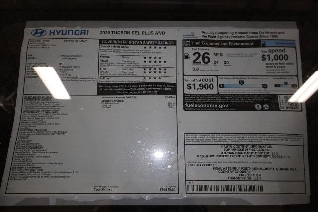 2026 Hyundai TUCSON SEL AWD