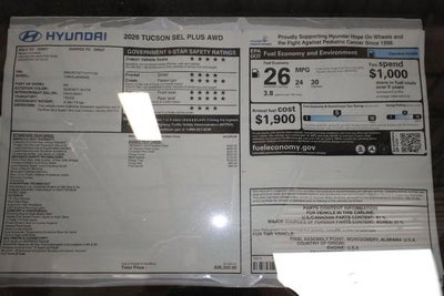 2026 Hyundai TUCSON SEL Plus AWD