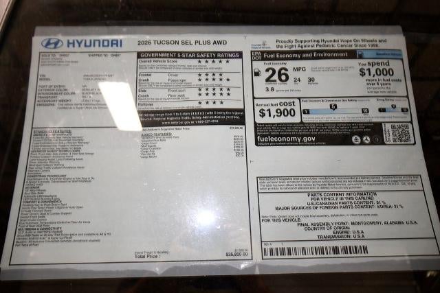 2026 Hyundai TUCSON SEL Plus AWD
