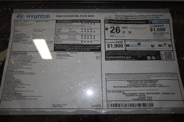 2026 Hyundai TUCSON SEL Plus AWD